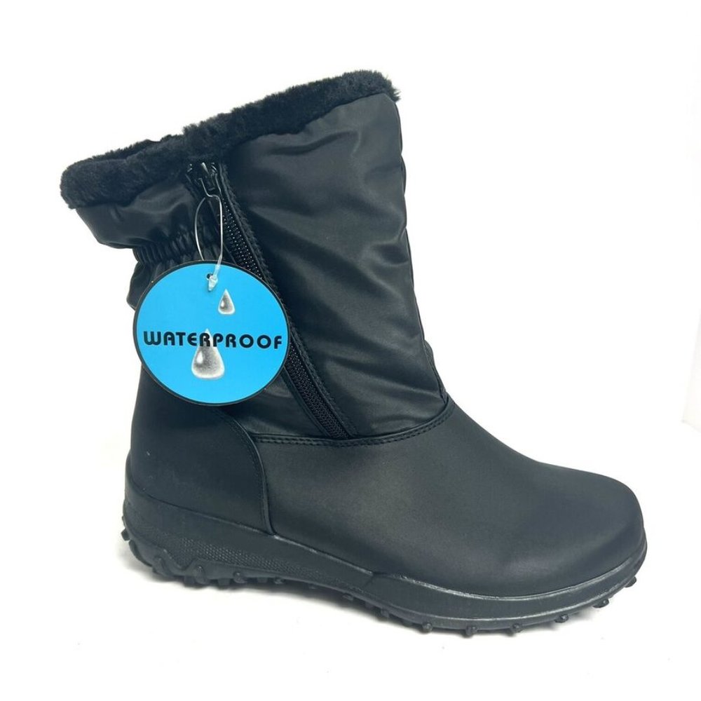 Tundra Womens Donna Waterproof Snow Boot Black Size 8 M